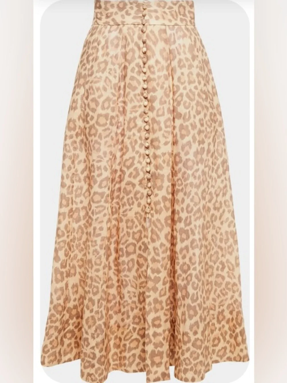 Zimmerman Leopard Print Midi Skirt - Picture 1 of 4
